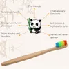 100pcs escova de dentes de dentes ecologicamente corretos bambu arco-íris de dentes de dentes de dentes de fibra macia de dentes de dentes biodegradáveis