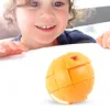 Orange 3D Pussel Magic Cube Speed ​​3x3x3 Fruit Fidget Leksaker Klisterfria Twisty Anti Stress Utbildningsspel Födelsedaggåvor för barn Vuxna Barn