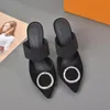 Top quality 2021 luxury style leather high-heeled shoes women unique letter sandals dress sexy dress shoes