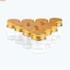 30x40x21mm 15 ml mini transparante glazen flessen met aluminium schroefdop lege gouden metalen deksels flesjes flesjes potten 50pcshigh hoeveelheid