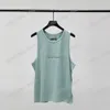 22ss Erkek Kadın Tasarımcılar Yelek T-Shirt Tee Mektuplar Kısa Kollu Adam Ekip Boyun Paris Moda Streetwear Bej Siyah Gri S-XL