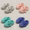 Toddler Little Kid Warm Winter Slippers Cute Cartoon Shark Cotton Shoes Children Waterproof EVA Furry Lining Slides Girls Boys 220228