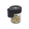 Vacuum Seal Pill Box Caso Garrafa frasco de vidro para visualização LED Air apertado prova de vidro Recipiente de armazenamento Stash Jar Jar Magnifying