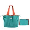 3pcs Shopping Bags Women Нейлоновая простая складная складная защита от окружающей среды Смешанка шнурки Смеша
