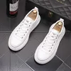 Fashion Designer Wedding Dress Party Shoes British Style Breathable White Round Toe Casual Flat Sneakers Lightweight Shoes Men Tennis Outdoor Walking Loafers