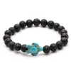 Sea Turtle Beads strand Bracelets For Women Men Classic Lava Stone Tiger eye Turquoise Elastic Friendship Bracelet Beach Jewelry