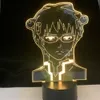 Lámpara de anime Saiki K La vida desastrosa de Saiki K para el dormitorio Acrílico Lámpara 3D Decoración de la luz de la noche Ventilamentos Cumpleaños de Navidad