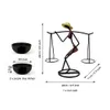 Southeast Asian Girl Candle Holder Rack Decorative Ethnic Iron Women Tea Light Stand for Home Bar Dining Table Party Props