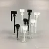 0.5ml Tomma glas Parfym / Köln Provflaskor Droppers Samplers Tube för eteriska oljor Aromaterapi med klar / svart applikatorlock