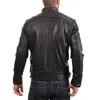 Мужские куртки прохладный стиль мужчины поддельных меховых кожаных куртки черный коричневый тонкий подходит теплый открытый ветрозащитный ветрозащитный байкер мужская мода молния