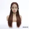 12 ~ 26 cali Pełna proste syntetyczne koronki peruki przednie czarne symulacja kolorów Ludzkie włosy perruques de Cheveux Humains Wig 1964-1
