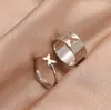 Gold Silber Schmetterling Ringe für Frauen Männer Liebhaber Paar Ring Set Freundschaft Verlobung Hochzeit Offene Ringe 2 teile/satz