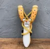 Party Favor Mixed Styles Creative Wood Carving Animal Slingshot toy Cartoon Animals Hand-Painted Wooden Sling shot Crafts Kids Gift SN6196