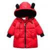 Crianças inverno meninos meninas casaco bonito urso infante bebê parkas grossas crianças jaqueta acolchoado de algodão casaco longo andterwear tz133 211222