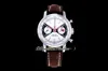 2020 Neue GF Premier Top Time ETA A7750 Automatische Chronograph Herren Watch White Black Dial Braun Leder Edition 41 mm PTBL Pure237B