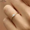 Trendy Thin Gold Silver Color Rings For Women Fashion Gold Zircon Ring Wedding Band Ring Jewelry Dropshipping