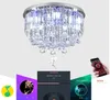 Nieuwe kristallicht LED Slaapkamer Licht Kroonluiers Voice Control Bluetooth Music Remote Wall