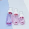 6pc 30ml 60ml 100mlの携帯用ピンクのスプレーボトル香水液の詰め替え可能なプラスチック旅行化粧品ポンプのボトルハイスペック
