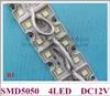 DC12V 4 기호에 대한 LED 광 모듈 SMD 5050 LED 모듈 광고 조명 모듈은 0.96W IP65 80LM 35mm * 35mm 주도