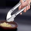 Prensa de ajo de acero inoxidable, dispositivo para triturar, herramienta de cocina, prensado de ajo, prensador manual, trituradora, exprimidor de jengibre, rebanador Masher5004454