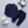 Nuova primavera autunno neonate ragazze vestiti di cotone infantile gentiluomo maglietta bambino bambini giacca pantaloni / set tute per bambini LJ201202