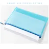 10st Portable Tickened File Folder Organizer Bag Mesh Zipper Transparent File Folder PVC Väskor Storage Arrangör VTKY2296