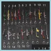 10-12cm Game PlayerUnknowns Battlegrounds 3D Keychain 21 Styles PUBG Keyring pan hanger Funny Kids Toy Gun Accessories DHA867 Drop Del