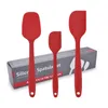 Ustensiles de cuisson spatule en silicone de qualité alimentaire ensemble de cuisson trois pièces salade remuant grande petite spatule