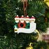 Kerst Ornament DIY Groeten Quarantine Kerst Ornamenten 2020 Party Pandemic Social Distancing Christmas Tree Hanger Accessoires