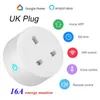 UK SMART المكونات مع Alexa Google المنزل الصوت الصوت التحكم اللاسلكي 2.4G واي فاي مأخذ المقبس الذكية مع الهاتف الروبوت ios