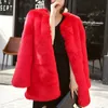 Cappotto di pelliccia Donna Morbido Confortevole Rosa Verde Rosso Nero Manica lunga Top Inverno Nuova moda Giacca calda spessa Feminina CX979 201212