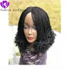 Fashion Short Braided Wigs for Black Women Cornrow Braids Wigs Synthetic Lace Front Wig with Baby Hair short Wig with curly 4470482