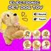 Contrôle sonore enfants Peluche Peluche Toy Contrôle du son Interactive Bark Jouets électroniques Chien pour cadeaux pour bébé Dog robot électronique LJ201105