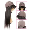 Bang Indian Human Hair Glueless Wig Black Medium Brown Ombre Color Straight Wigs8138170을 가진 전체 기계 제작 가발