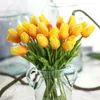 Home Decor PU Oszałamiające Holandia Mini Tulipan Kwiat Prawdziwy Dotykowy Wedding Flower Sztuczne kwiaty na Party Room Home Hotel