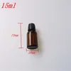 10 pcs 30x70 mm Brown Glass Essential Oil Bottles DIY 15 ml Empty Black Plastic Safety Screw Cap Jar Containers