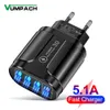 Fast USB Charger 4 Port EU US Plug QC 3.0 48W Quick Charging Wall Charger Adapter