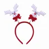 Christmas flashing new year party headband hairband clip cartoon old man Snowman antler children adult luminous toys wholesale