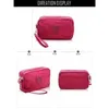 Cüzdan Kadın Küçük Sikke Çantalar Yıkama Kırışıklık Kumaş Telefon Çanta Üç Fermuar Taşınabilir Makyaj Çantası