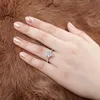 Ainoyhi Luxury 925 Sterling Silver Rings 4 Karat Heart Engagement Wedding Halo Rings Anillos Plata 925 Para Mujer Squillare Y200106