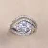 Févrierfrost Brand Romantic Bridal Sets Femme Ring Ring Mariage des anneaux de danse ACCESSOIRES DE DANGE