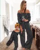 Moeder en dochter kleding mama en ik romper vrouwen kinderen meisjes gestreepte playuit bodysuit jumpsuit familie bijpassende kleding