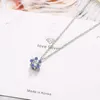 Mode 925 Sterling Silver Cubic Zircon Collier Flocon De Neige Pendentif Bijoux Femmes Mariage En Gros