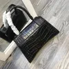 Designer handväskor kvinnor krokodil läder timglas kvinnor väskor kohud alligator axelväska mode lady purse crossbody messenger dicky0750 tasche petit sac