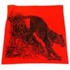 animal Leopard Twill Hijab Silk Scarf Handmade Curled Design Square Women Bandana Foulard Head Scarves Shawl3663351