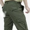 Мужская легкая тактическая дышащая летняя случайная армия военные длинные брюки мужские водонепроницаемые быстрые сухие грузовые брюки 201221