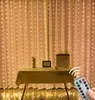 Najnowsze 3m300 Lampa LED Copper Wire Curtain Lampa USB Zdalnego sterowania Styl Lampa wakacyjna Sypialnia Dekoracja Wnętrz Light String