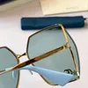 Damesmode zonnebril 0817 groene lens vierkante dunne metalen half frame zonnebril winkelbril hoge kwaliteit met originele doos s193n