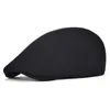 SBOY HATS VOBOOM COTTON MĘŻCZYZNA KOBIETA BLACK Flat Cap Kierowca Retro Vintage Soft Boina Casual Baker Caps Cabbie Hat 3121210E