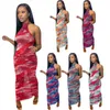 Women Printed Long Dresses 2022 trends Summer Sexy Sleeveless Vest Solid Color Skinny Stretchy Bodycon Pencil Dress Clubwear Plus Size